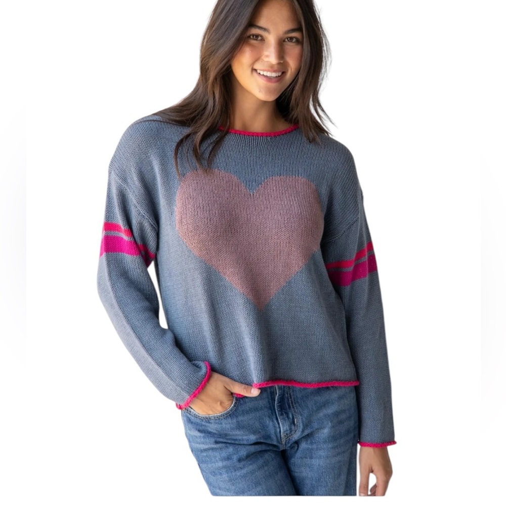 Natural Life Carson Heart Knit Sweater